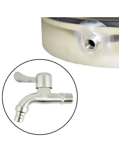 Canea inox alimentar butoi V2 | robinet apă | adapatoare.ro