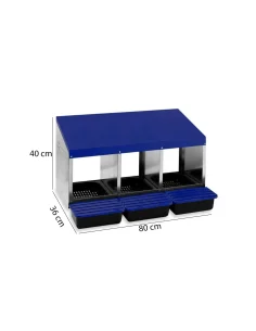 Cuibar 3 compartimente pentru găini 2
