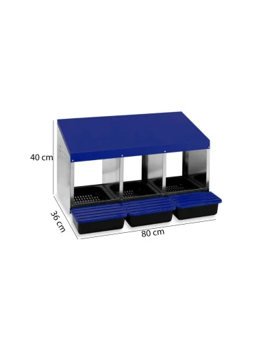 Cuibar pentru găini – 3 compartimente | Adapatoare.ro