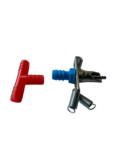 Set 10 adăpători iepuri K009 | niplu metalic + arc | adapatoare.ro