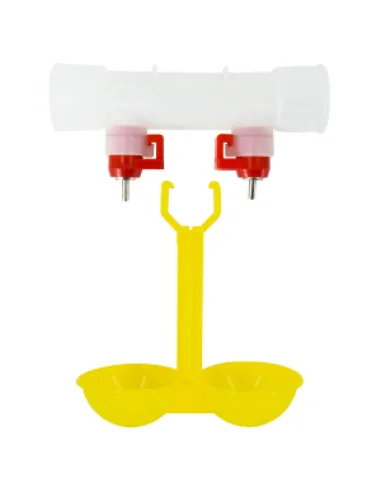 Set 10 adăpători duble pentru păsări | țeavă 20 mm | adapatoare.ro