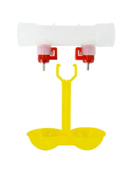 Set 10 adăpători duble pentru păsări | țeavă 20 mm | adapatoare.ro