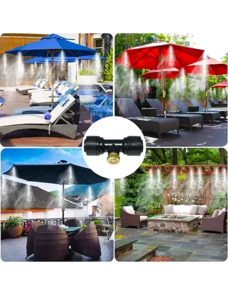 Sistem de răcire pentru terasă – 20 m, 20 duze, 20 conectori T, 20 clipsuri | Adapatoare.ro Sistem de răcire pentru terasă – 20 m, 20 duze, 20 conectori T, 20 clipsuri | Adapatoare.ro