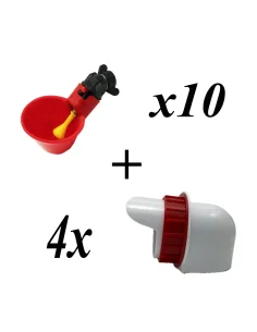 Pachet Promo: 4 Hrănitoare + 10 Adăpători Automate pentru Păsări / Găini