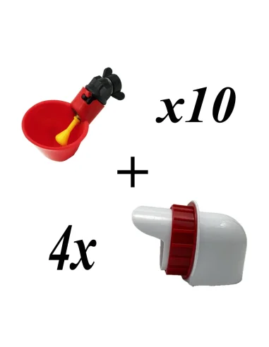 Pachet păsări: 4 hrănitoare + 10 adăpători automate | adapatoare.ro