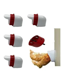 Set 4 hrănitoare automate pentru păsări și găini, cu carotă găurire, sistem anti-risipă