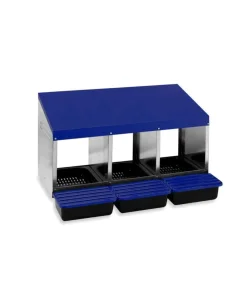 Cuibar pentru găini cu 3 compartimente, ouă mai curate și colectare ușoară