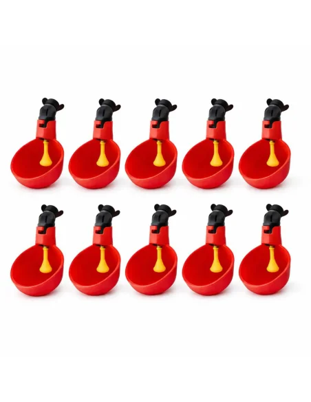 Set 10 adapatori automate gaini si pasari cu piulita pentru montaj pe bidon